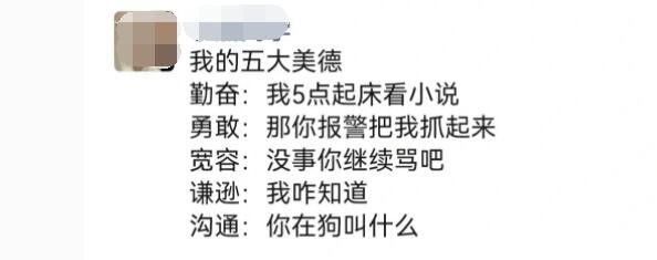 我的五大美德梗是什么意思详情