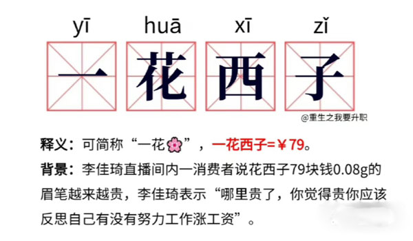 一花西子梗是什么意思详情